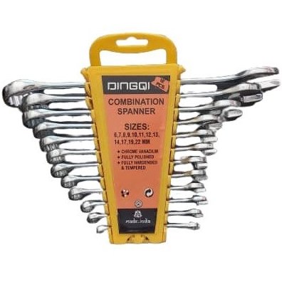 چار یکسر تخت و یکسر رینگی دینگشی مدل COMBINATION-SPANNER سایز 6 الی 22 میلی متر