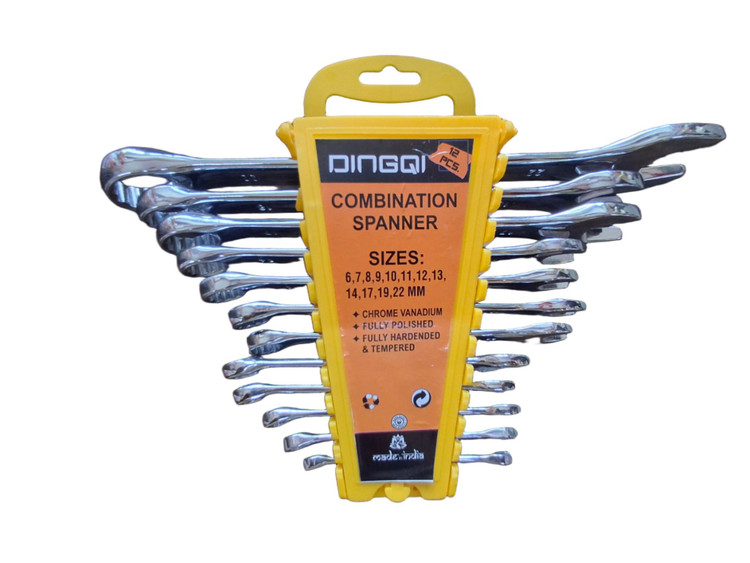 چار یکسر تخت و یکسر رینگی دینگشی مدل COMBINATION-SPANNER سایز 6 الی 22 میلی متر